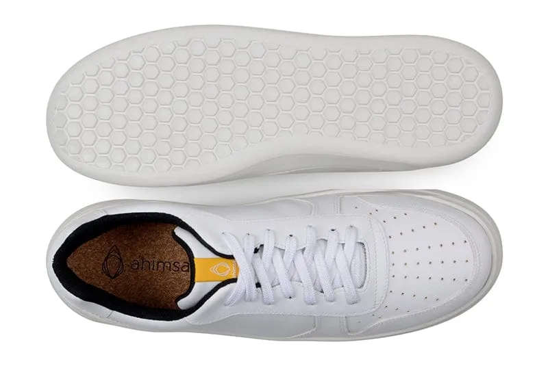 645 Unisex Vegan Corn Leather Sneakers | White