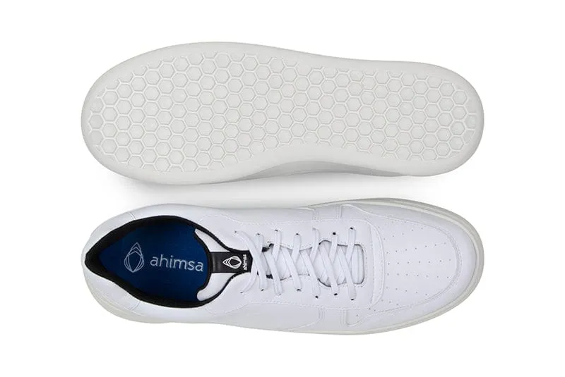 645 Unisex Vegan Leather Sneakers | White