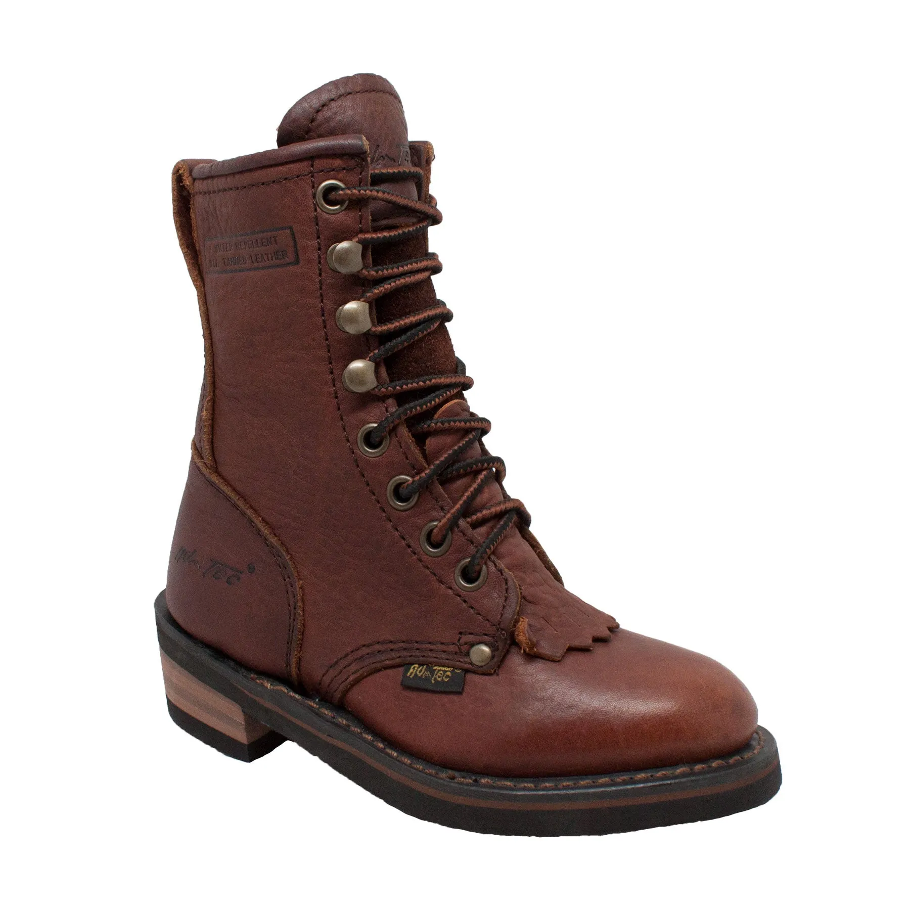AdTec Childrens Girls Chestnut Packer Boot Tumble Leather Chore 1 M