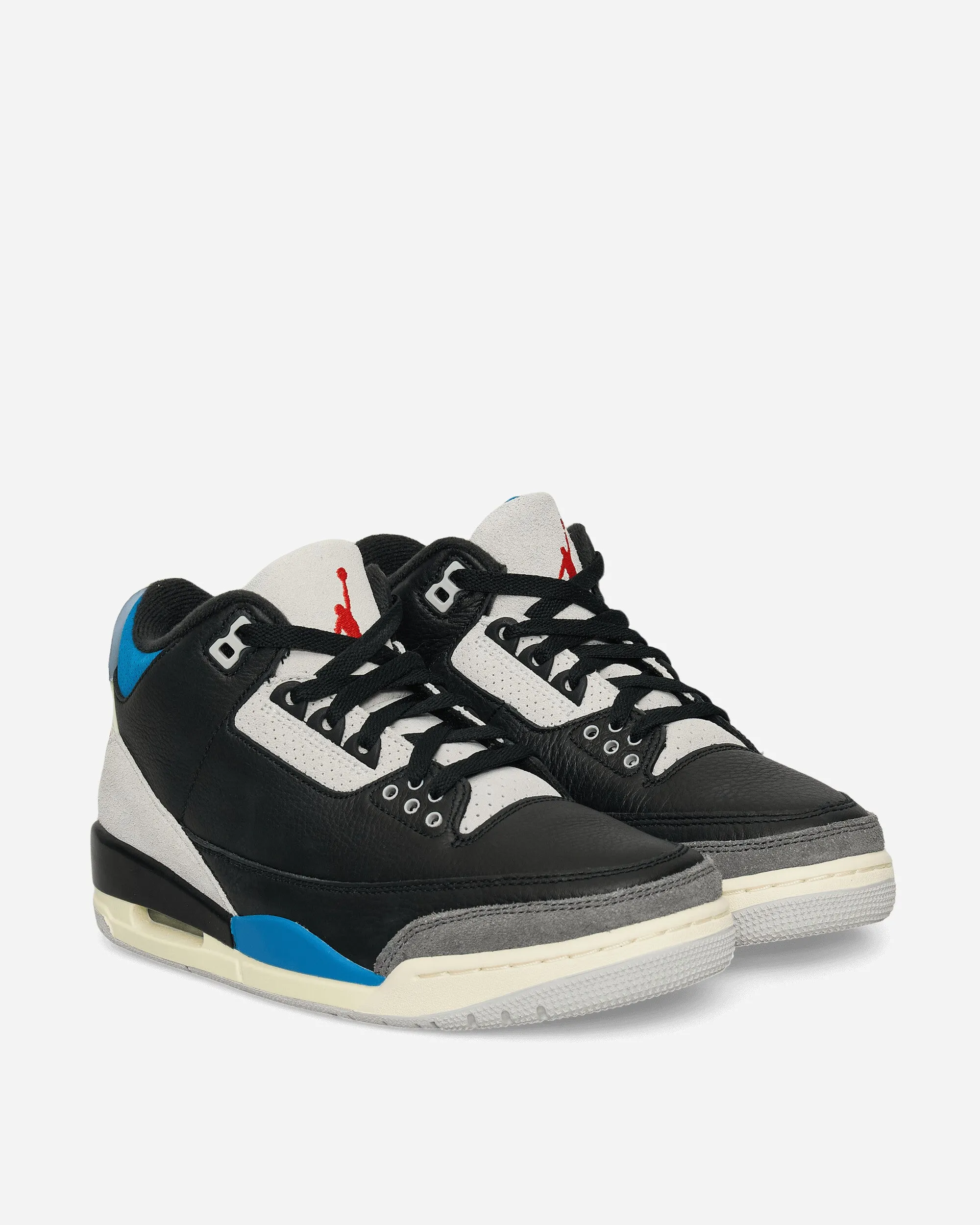 Air Jordan 3 Retro OG 'Rare Air' Sneakers Black / Chile Red / Military Blue