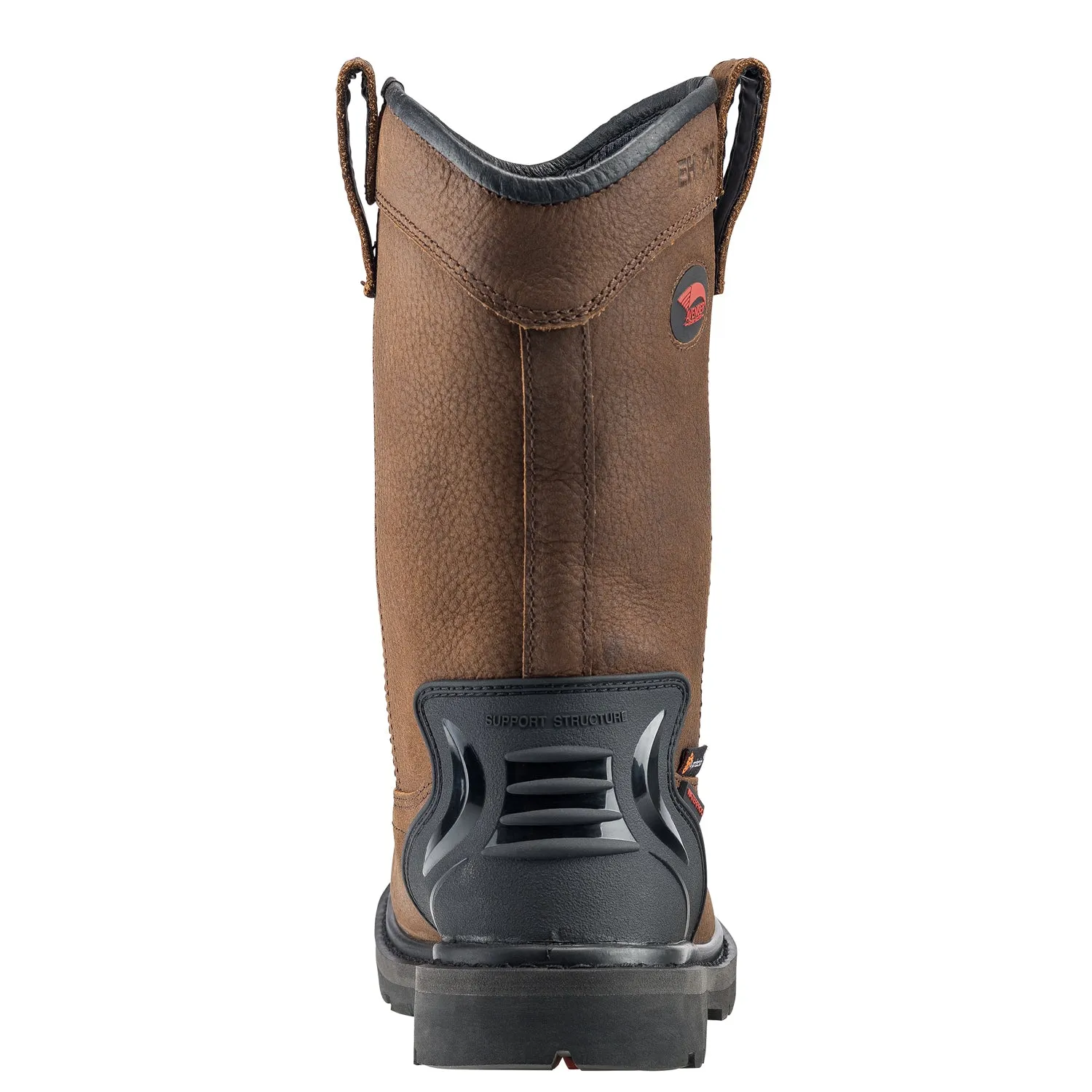 Avenger Mens Brown Leather Soft Toe Hammer 11in Wellington WP Work Boots 12 6E