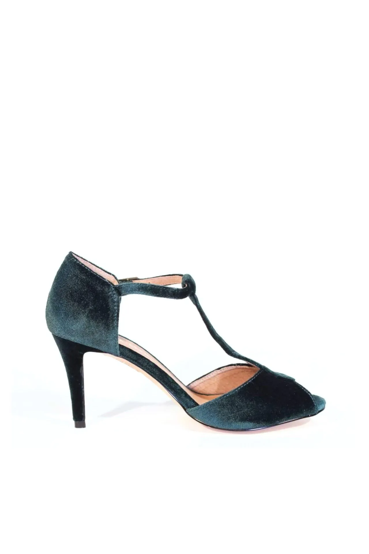 Blondie T-Strap Velvet Heels