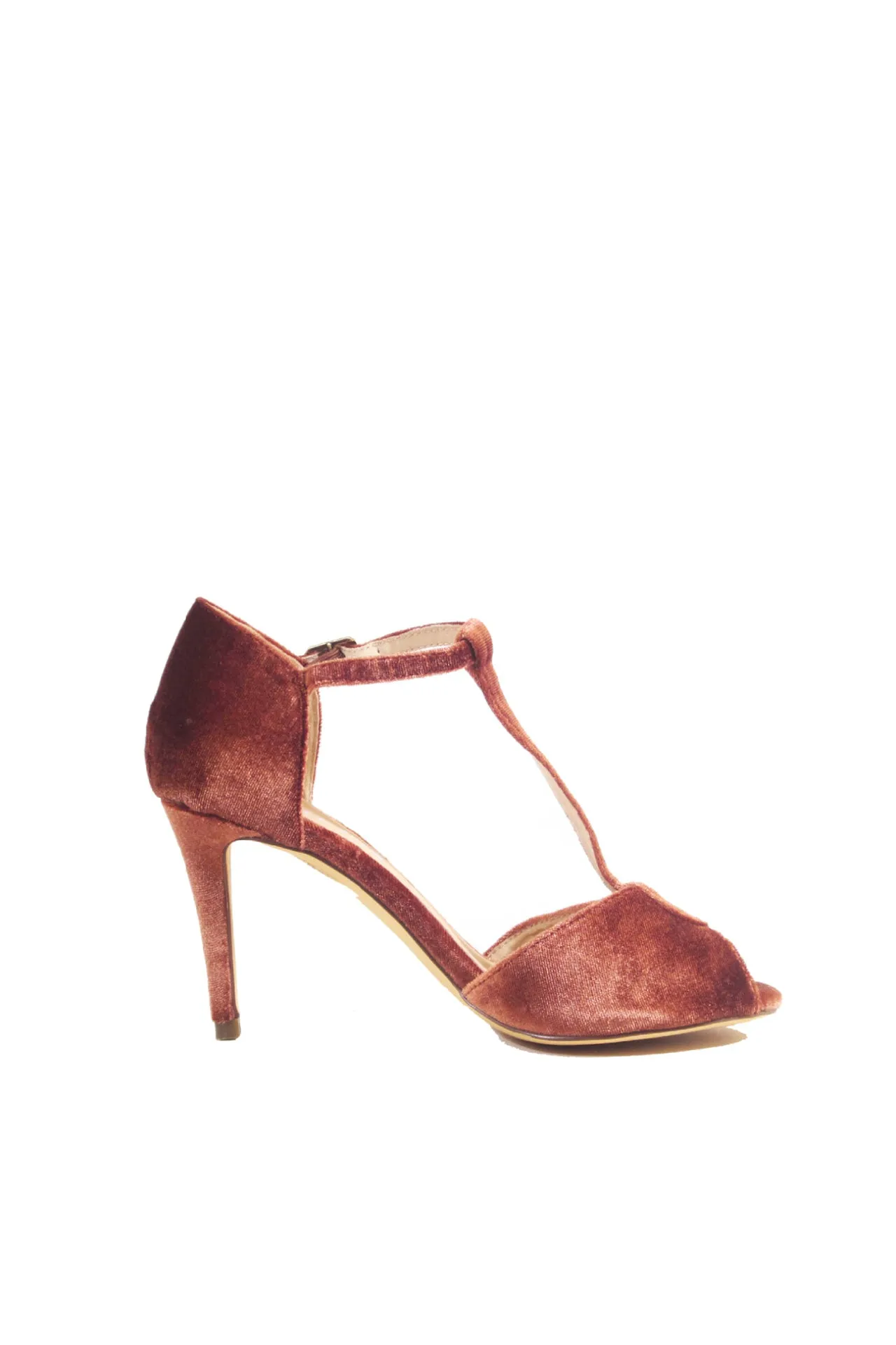 Blondie T-Strap Velvet Heels