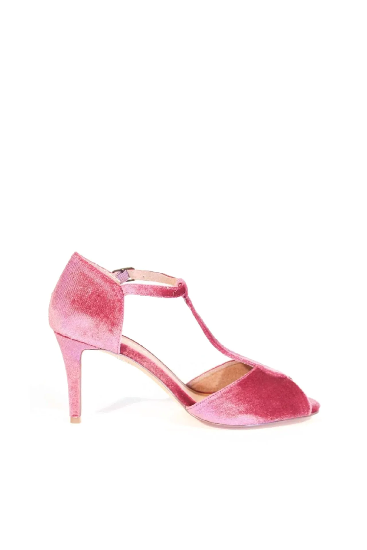 Blondie T-Strap Velvet Heels