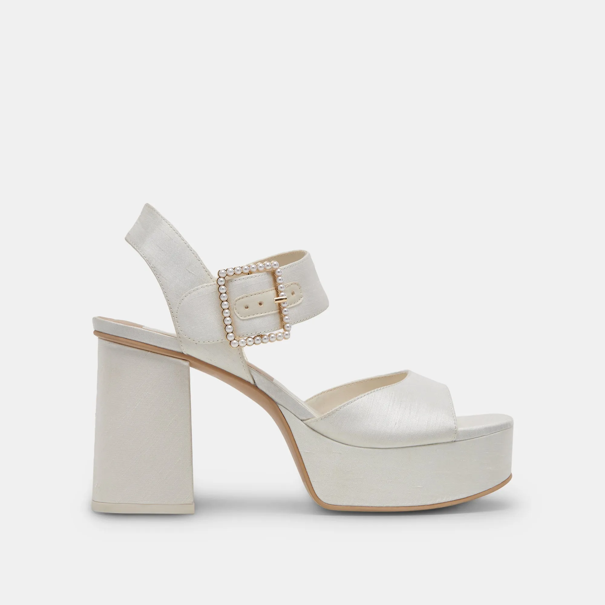 BOBBY PEARL HEELS WHITE PEARLS - re:vita