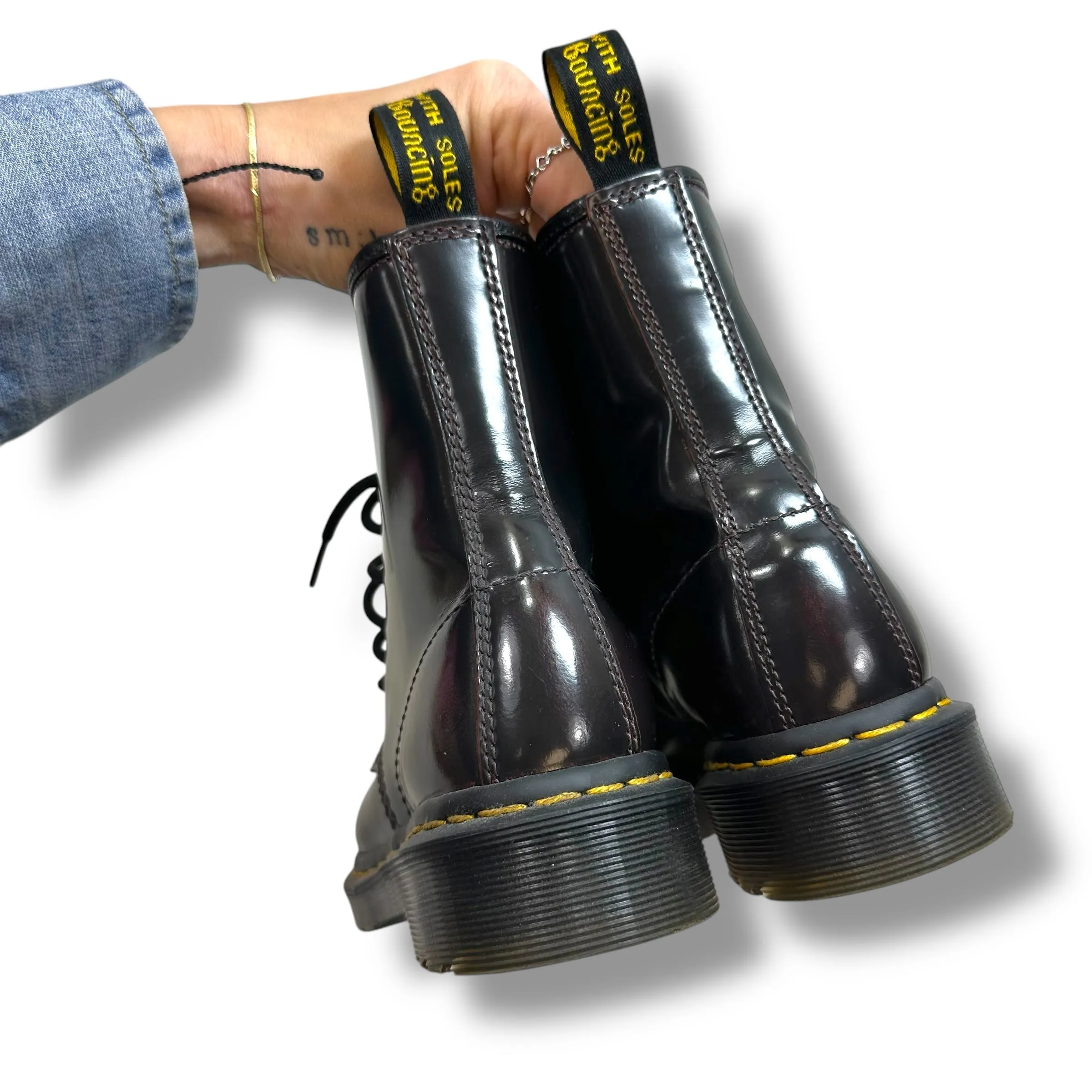 Boots Combat By Dr Martens In Brown, Size: 6