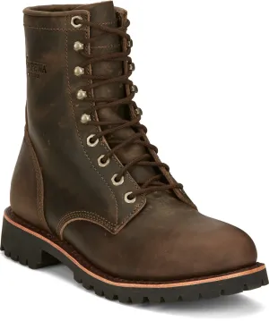 Chippewa Mens Classic 2.0 8in Lace Up Chocolate Apache Leather Work Boots 11 D