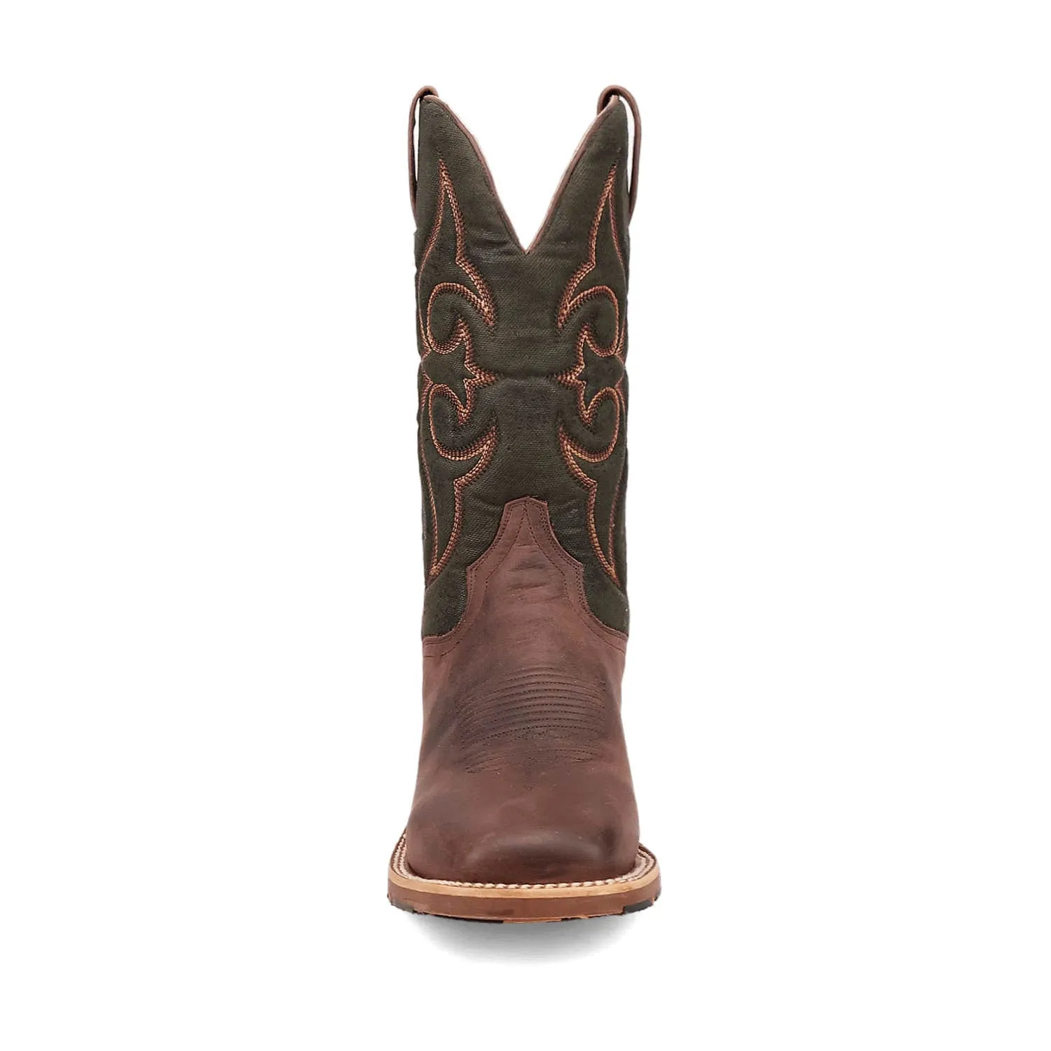 Dan Post Mens Jenks Brown/Green Leather Cowboy Boots 11 D