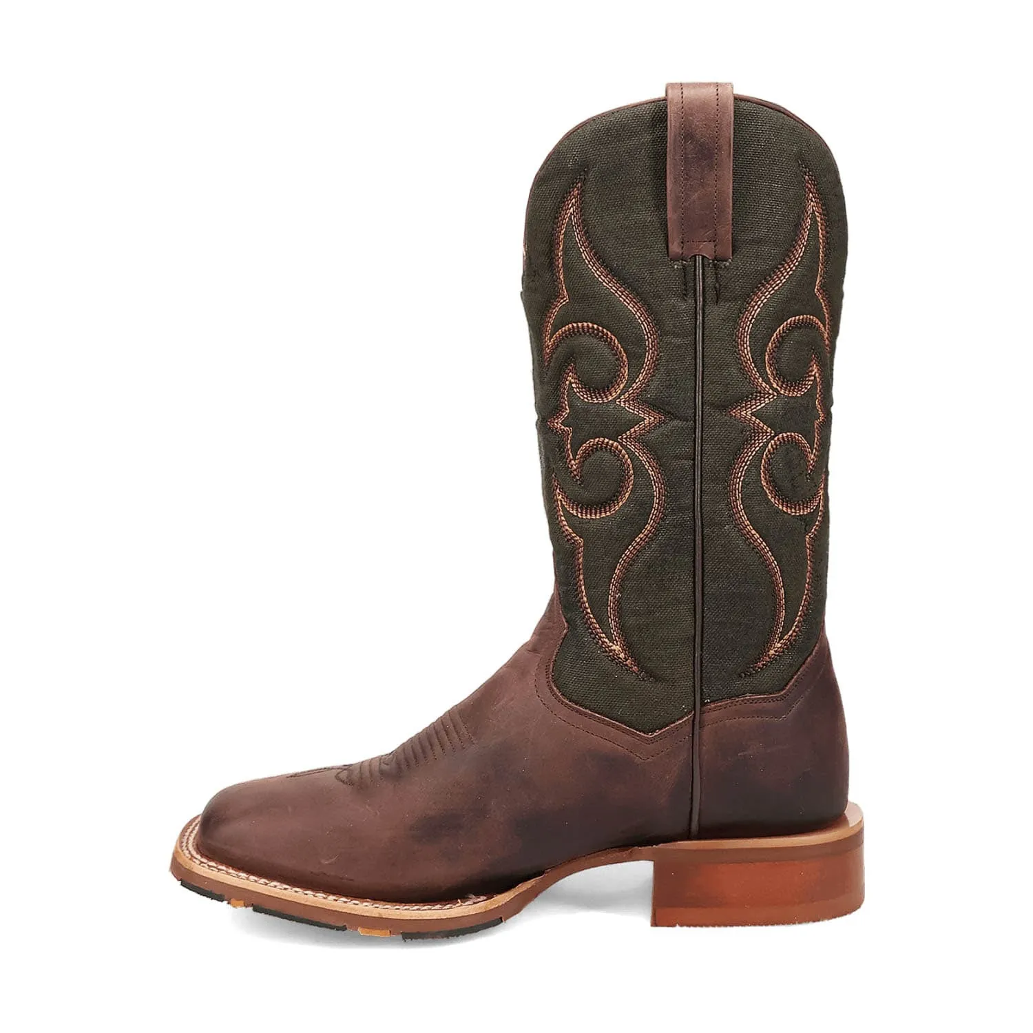 Dan Post Mens Jenks Brown/Green Leather Cowboy Boots 11 D