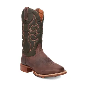 Dan Post Mens Jenks Brown/Green Leather Cowboy Boots 11 D