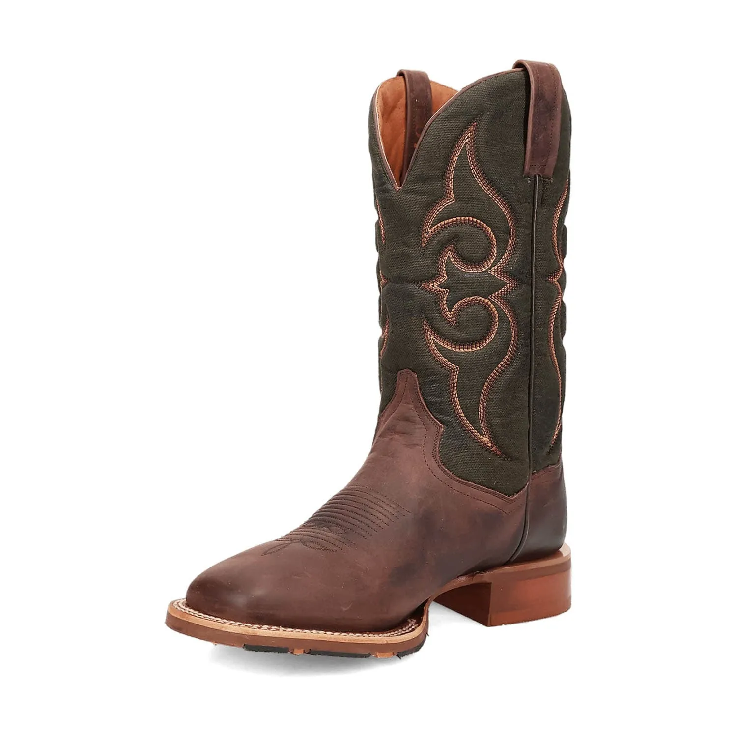 Dan Post Mens Jenks Brown/Green Leather Cowboy Boots 11 D