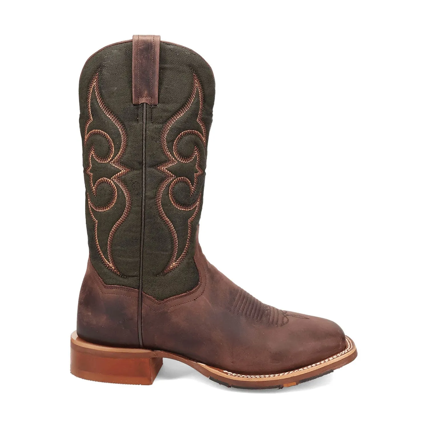 Dan Post Mens Jenks Brown/Green Leather Cowboy Boots 11 D