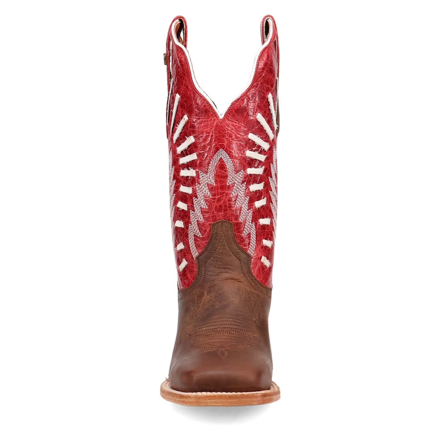 Dan Post Womens Lacey Brown/Red Leather Cowboy Boots 10 M