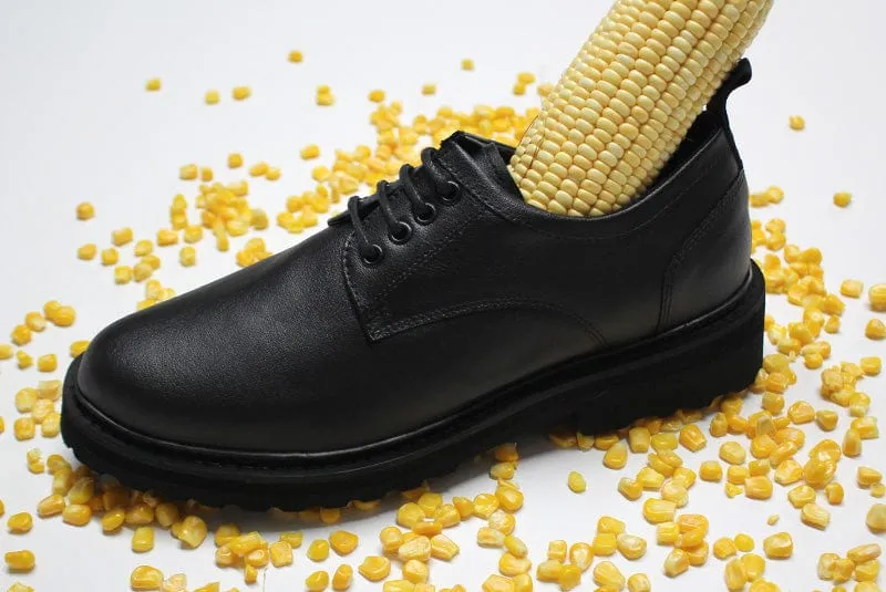 Everyday Unisex Vegan Corn Leather Derby Shoes | Black
