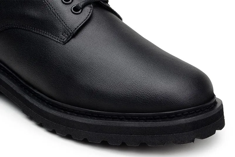Everyday Unisex Vegan Corn Leather Derby Shoes | Black