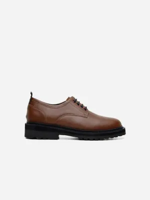 Everyday Unisex Vegan Leather Derby Shoes | Brown