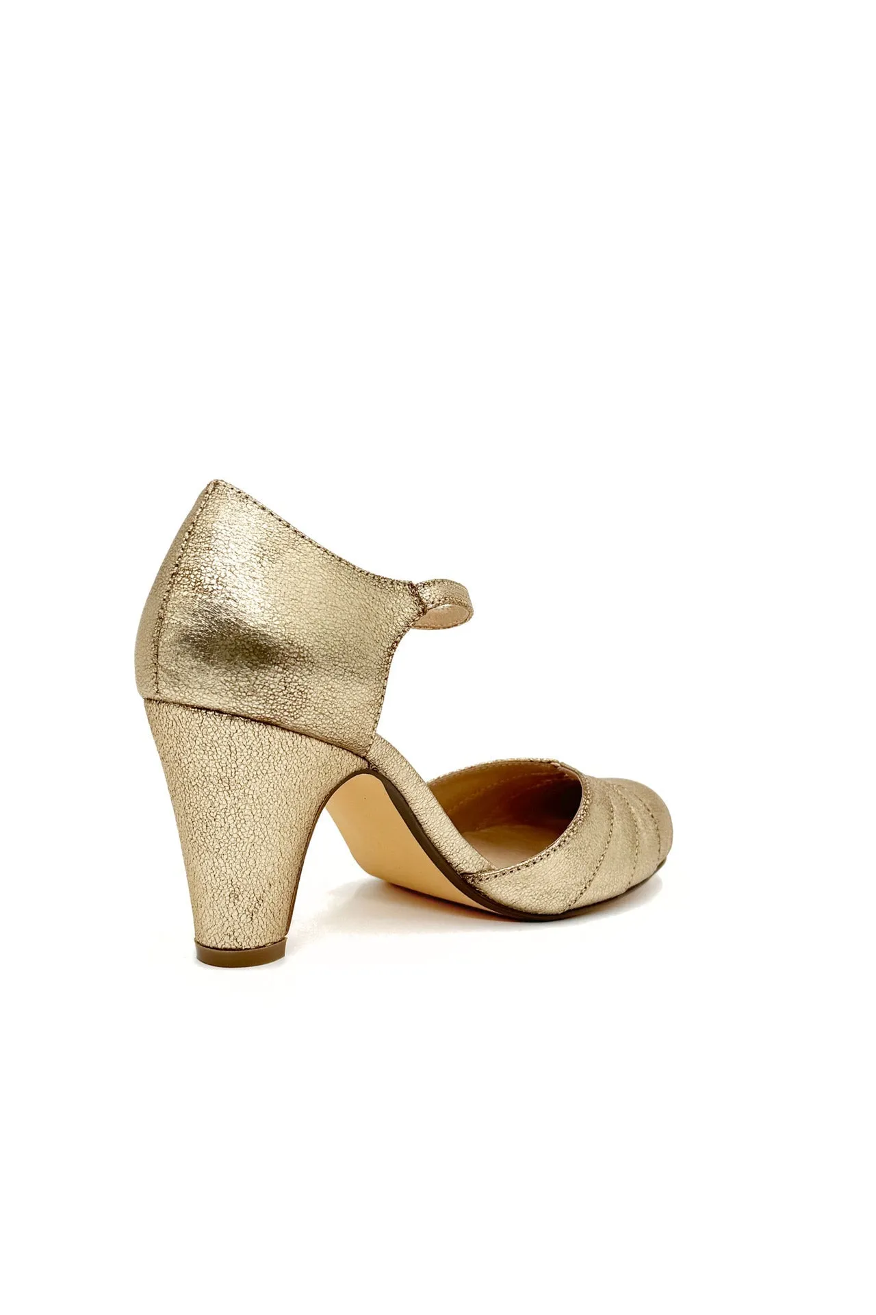 Goldie Metallic Ballroom Heels