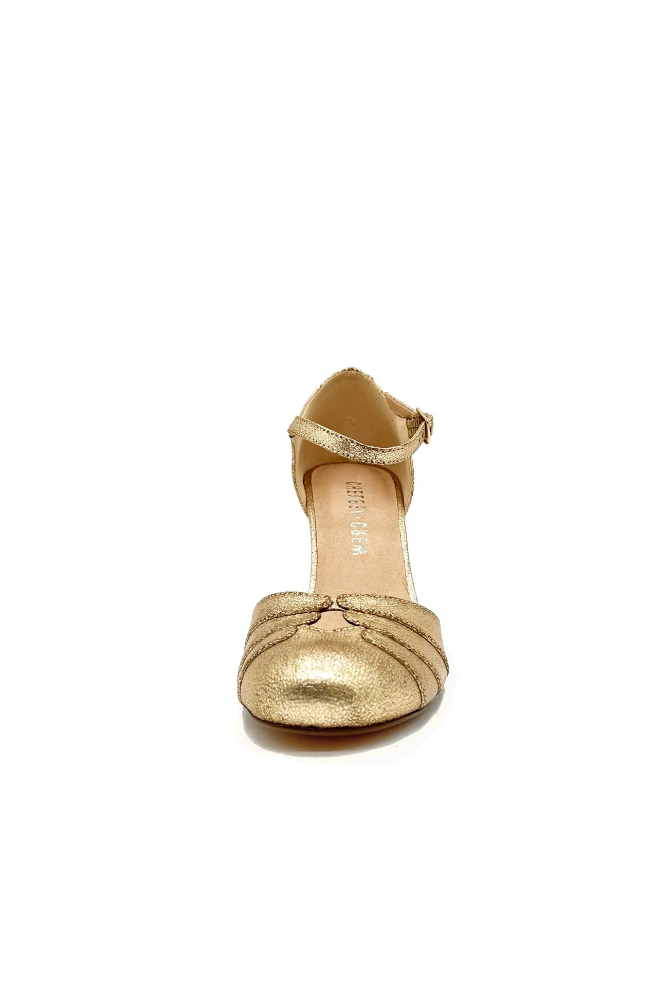 Goldie Metallic Ballroom Heels
