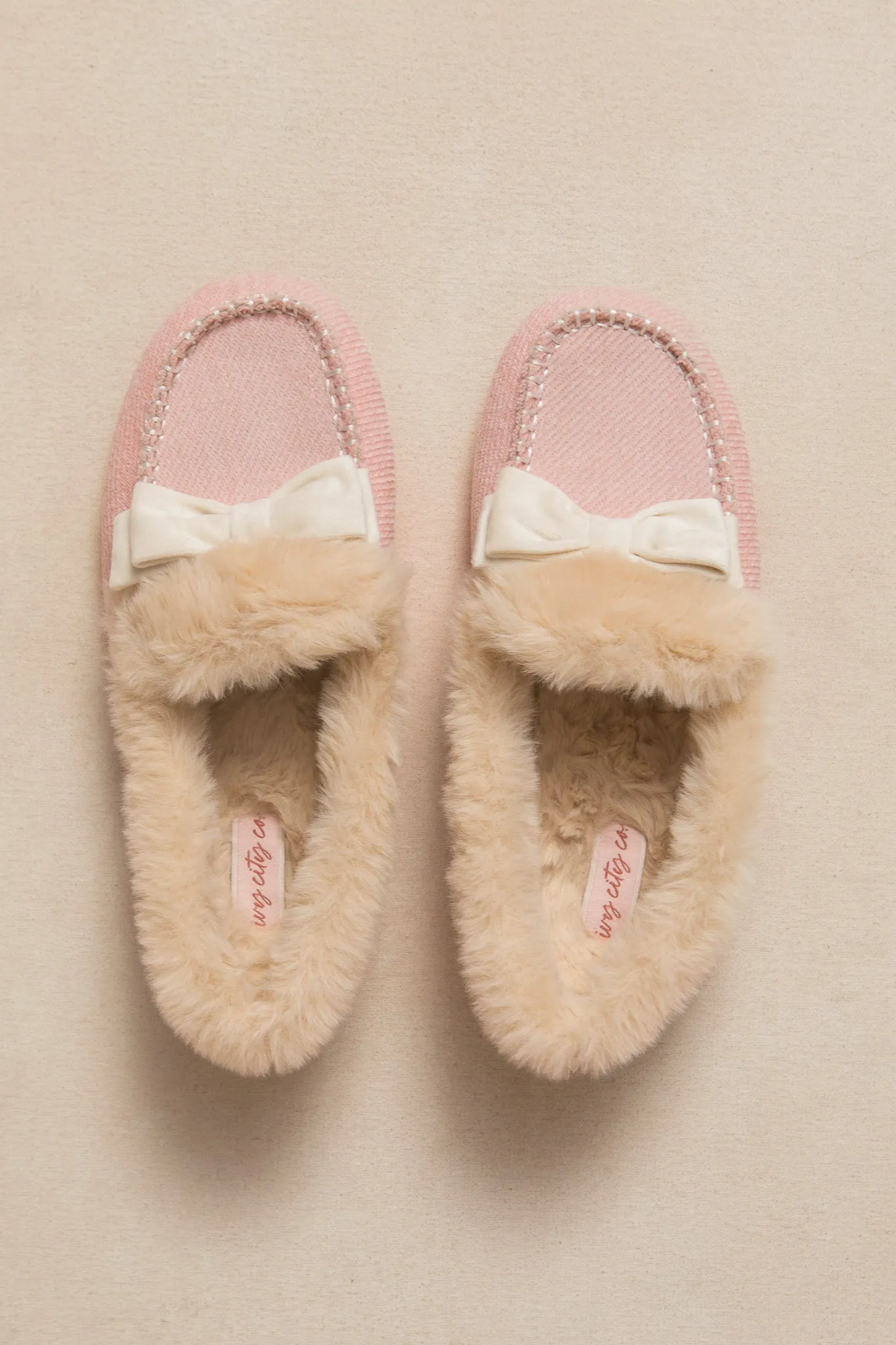 Ivy Bow Slippers in Pink - FINAL SALE