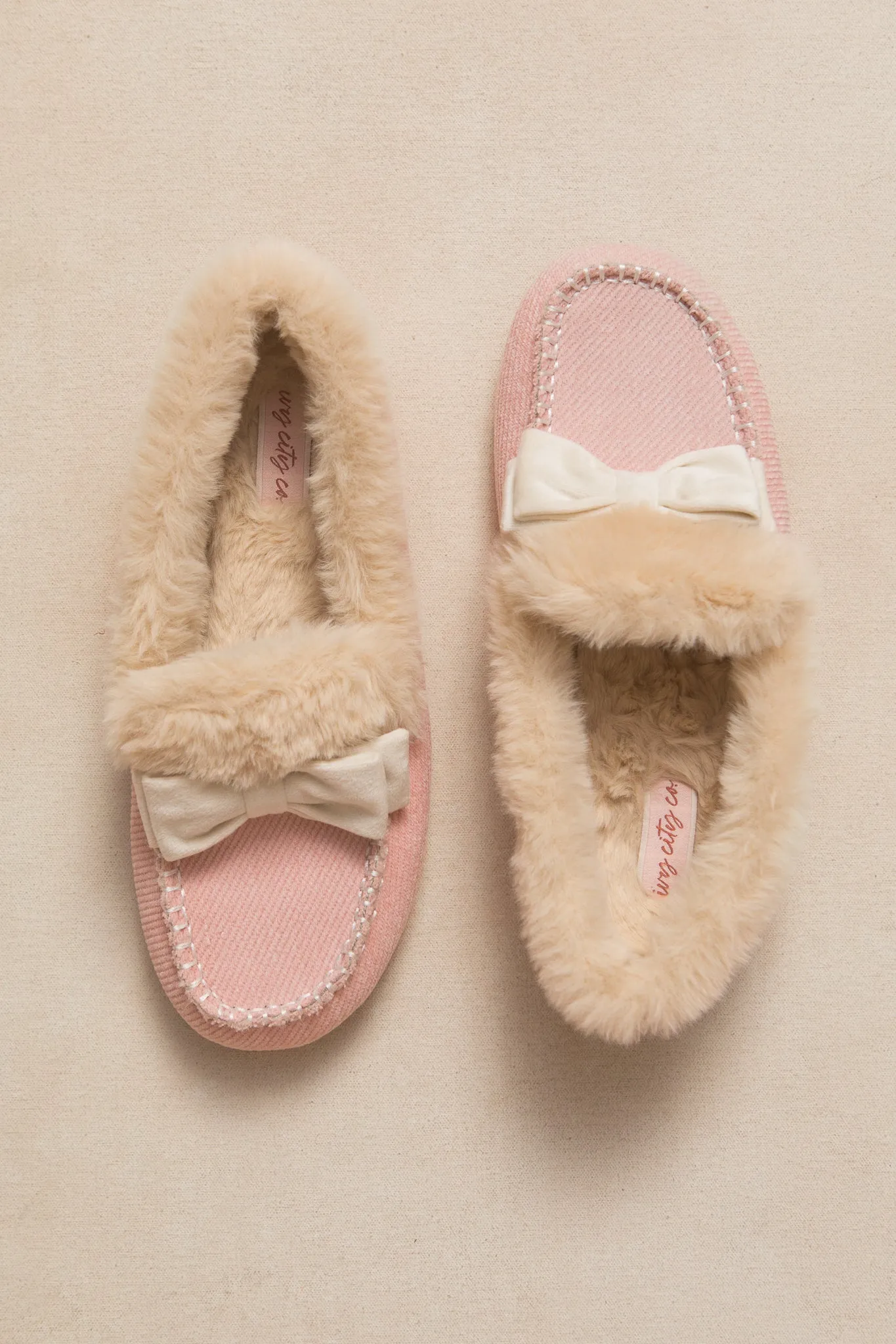 Ivy Bow Slippers in Pink - FINAL SALE