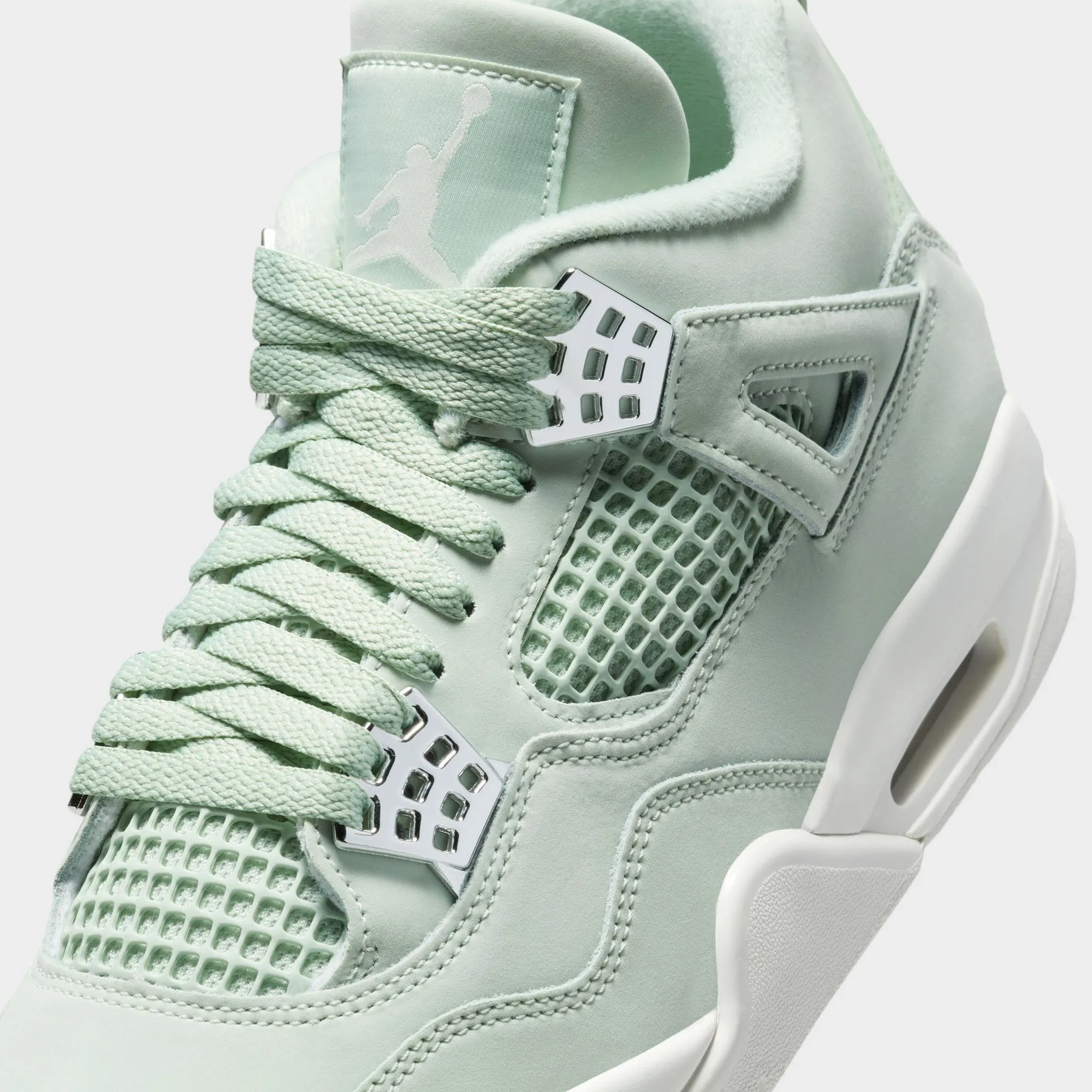 Jordan Women's 4 Retro Seafoam / Sail - Metallic Silver