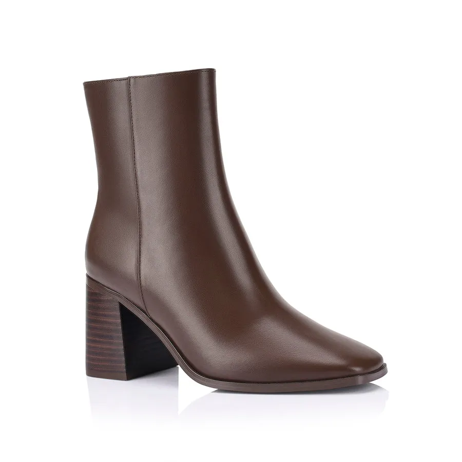 Liliah Ankle Boots - Chocolate Brown