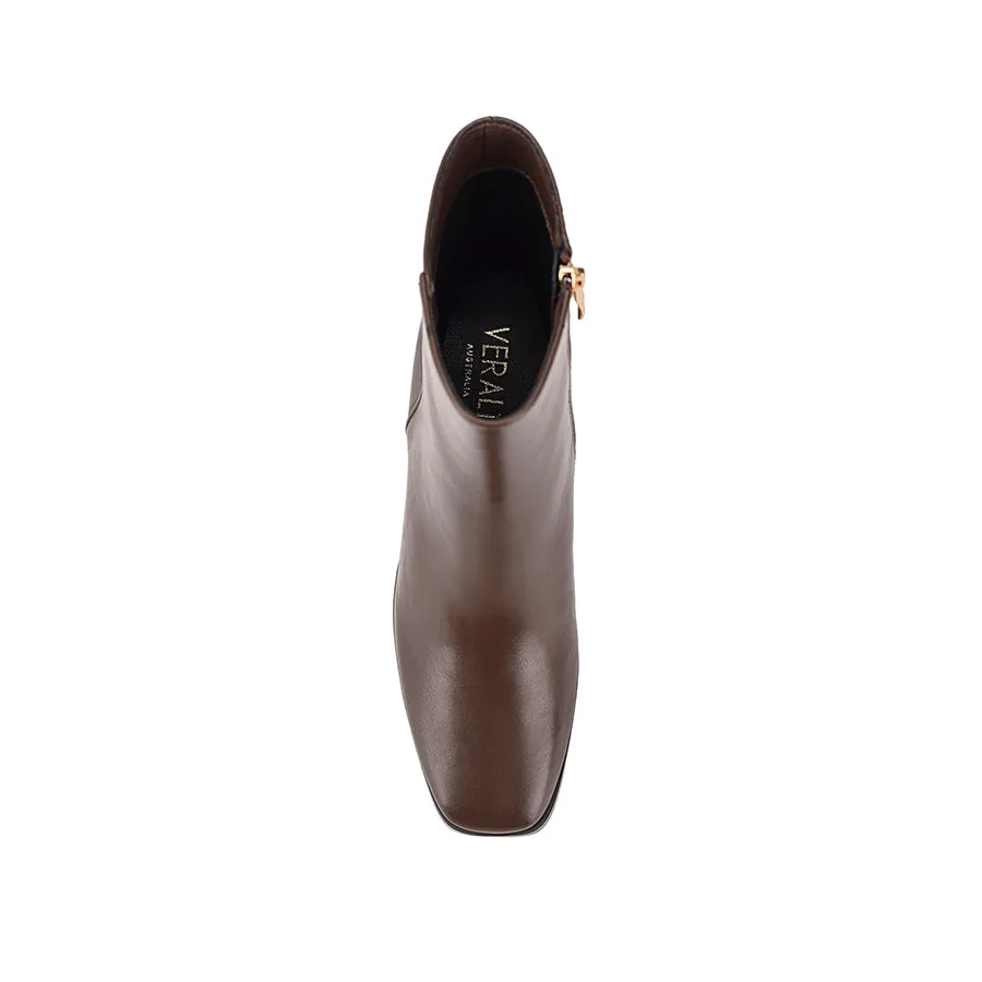Liliah Ankle Boots - Chocolate Brown