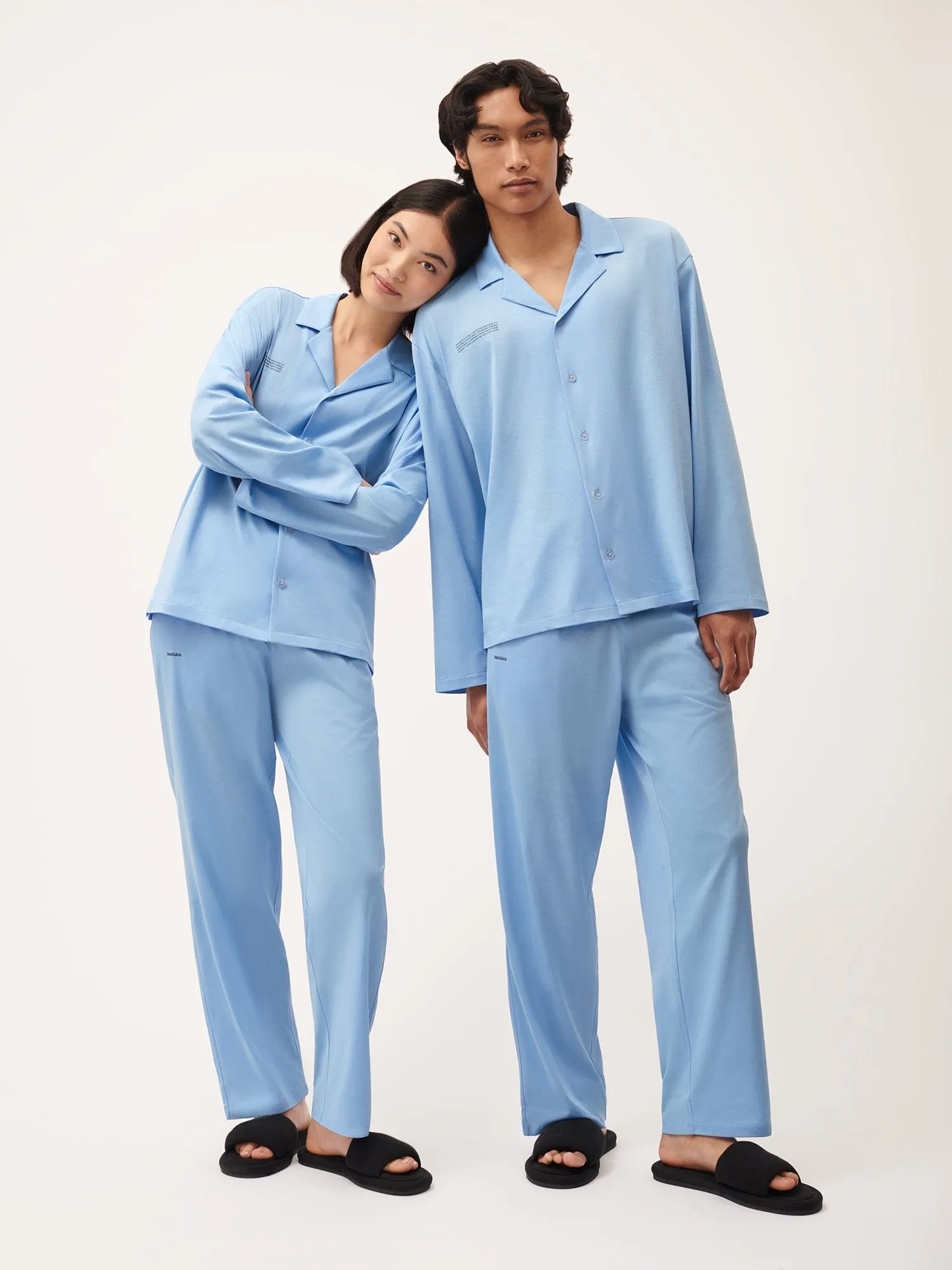 Mens 365 Lightweight Long Pyjama Set—lake blue