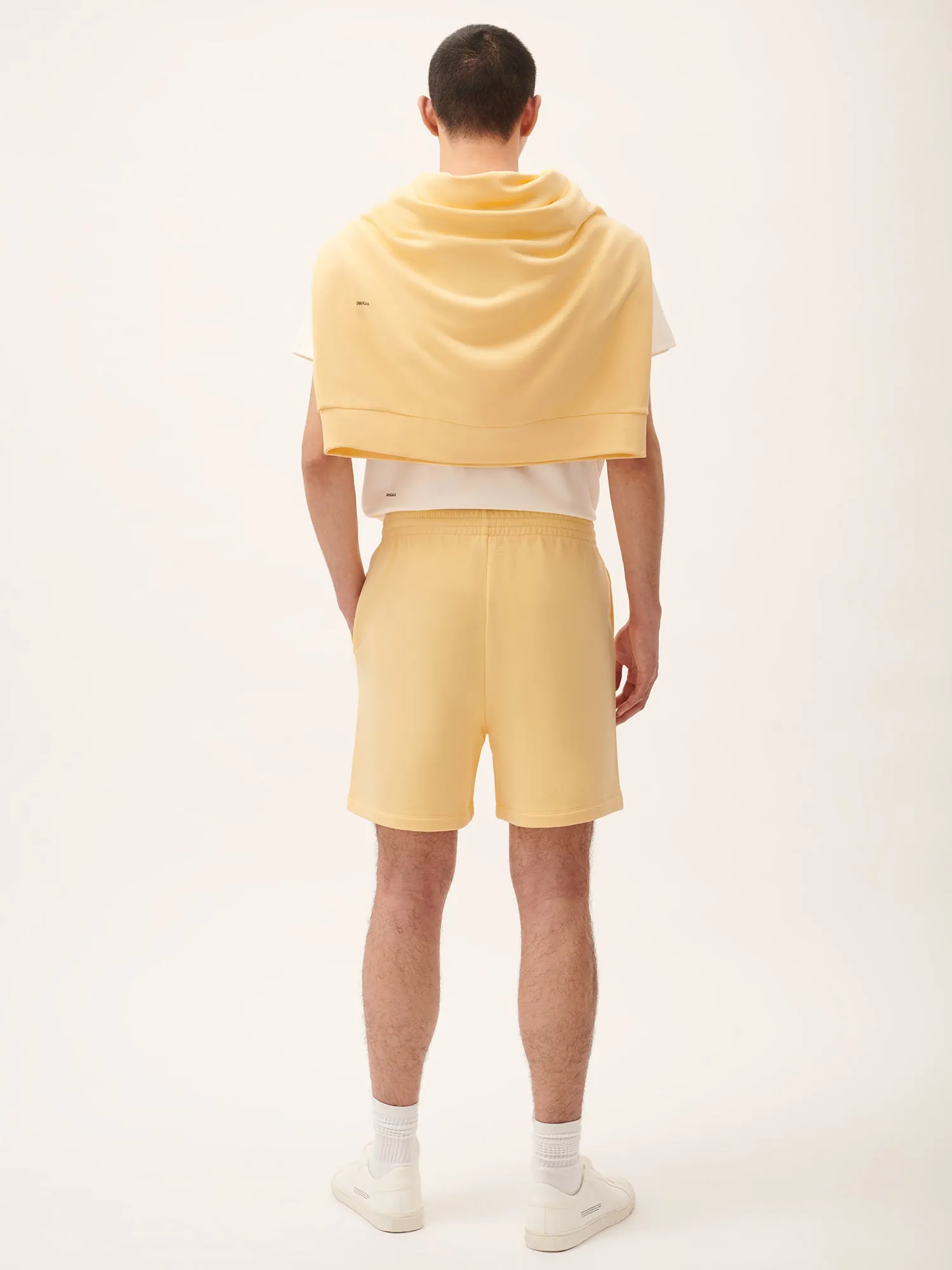 Mens 365 Midweight Mid Length Shorts—Seashell Yellow