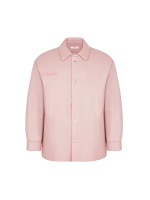 Mens Flower-Warmth Padded Overshirt—Magnolia Pink