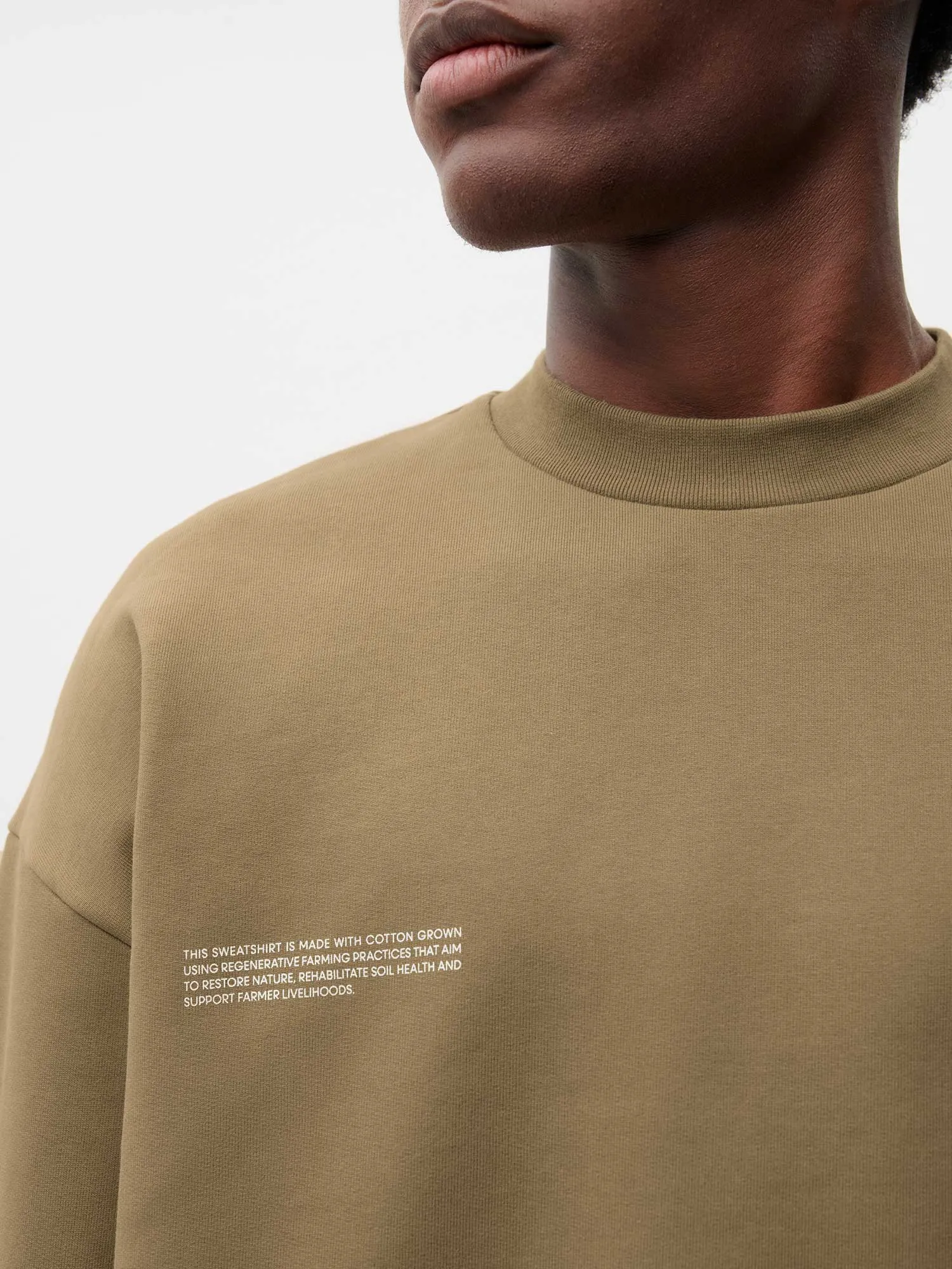 Mens In Conversion Cotton Sweatshirt—carbon brown