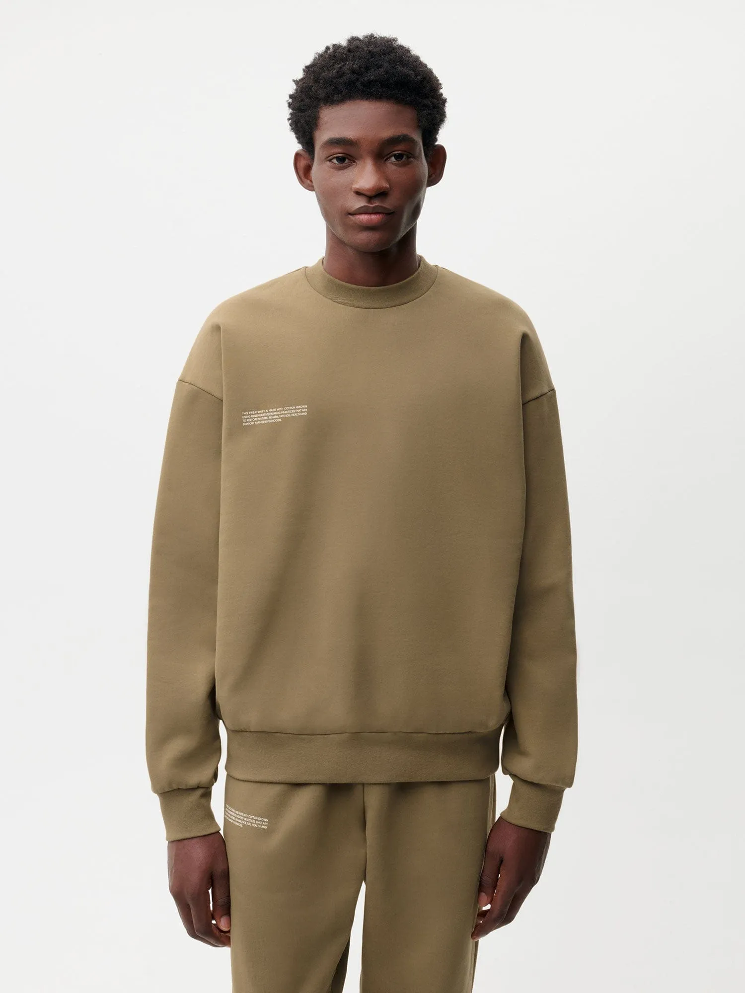 Mens In Conversion Cotton Sweatshirt—carbon brown