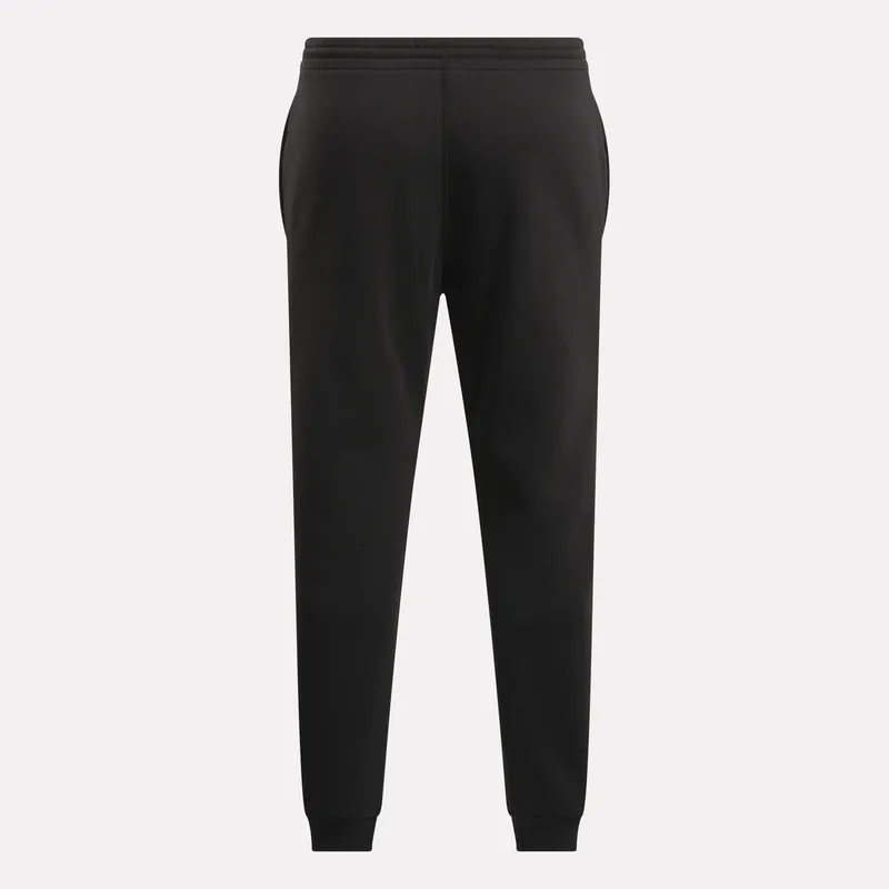 REEBOK MEN'S IDENTITY SMALL LOGO BLACK TRACKPANTS