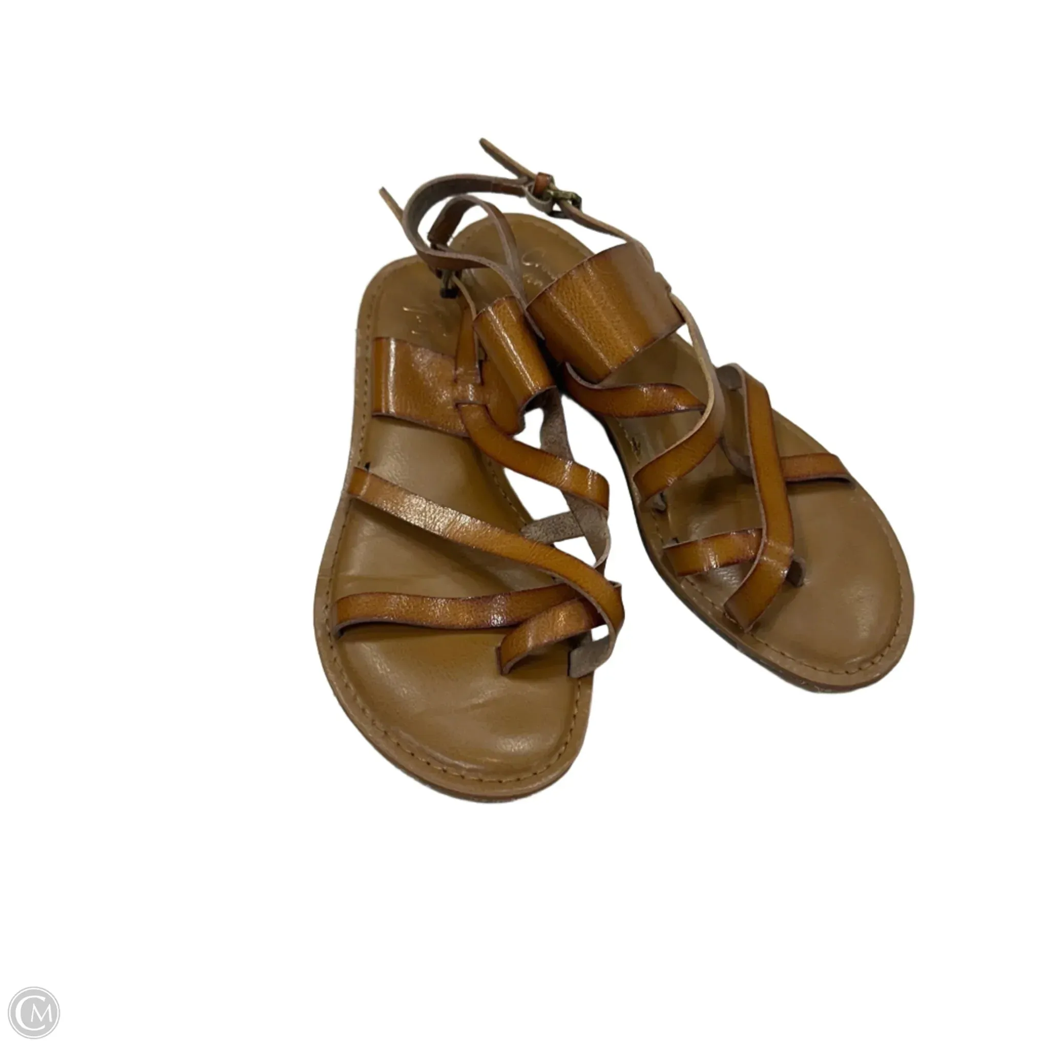 Sandals Flats By Crown Vintage In Brown, Size: 8