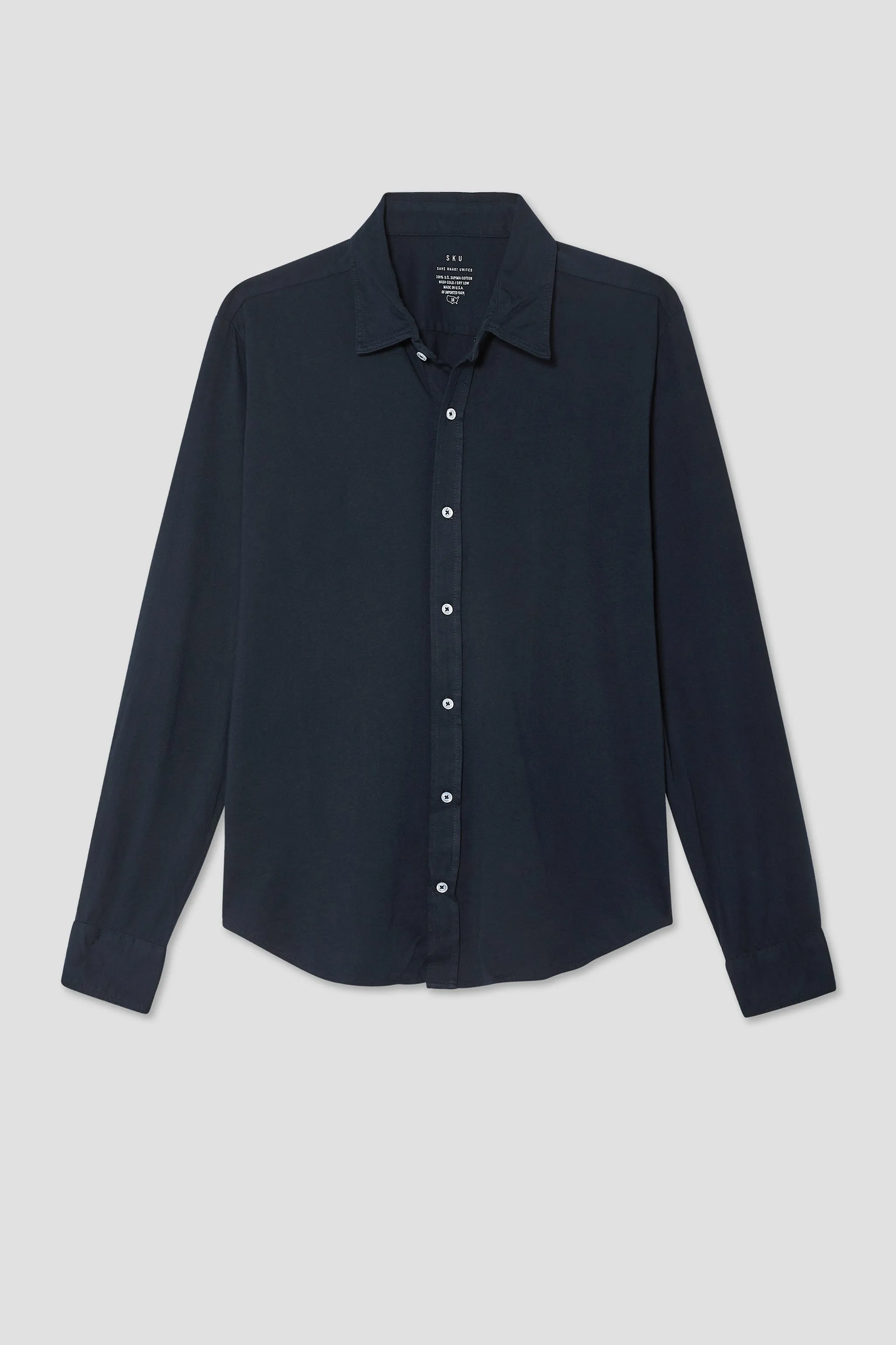 Save Khaki Long Sleeve Supima Jersey Easy Shirt