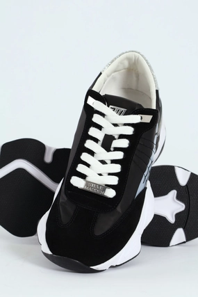 Setback Sportie Sneaker - Black/White