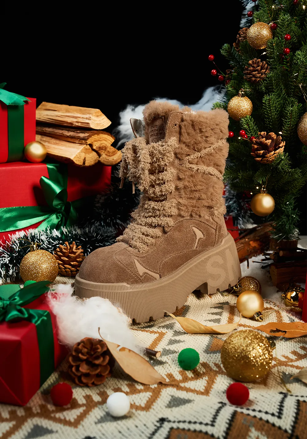 SMILEY丨Tall Snow Boots-Camel