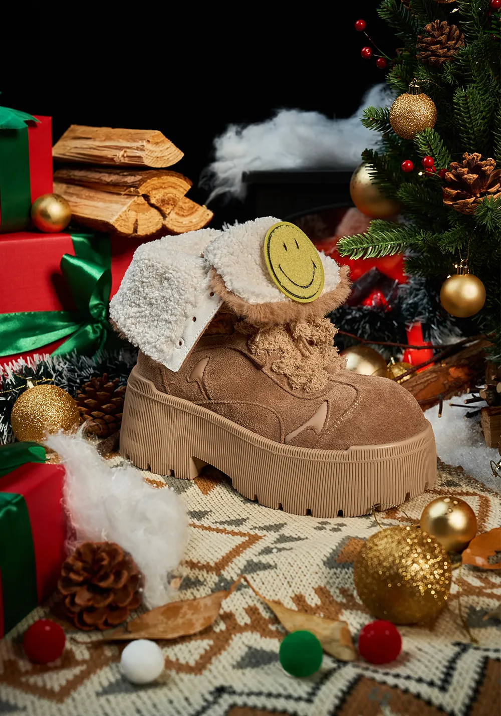 SMILEY丨Tall Snow Boots-Camel