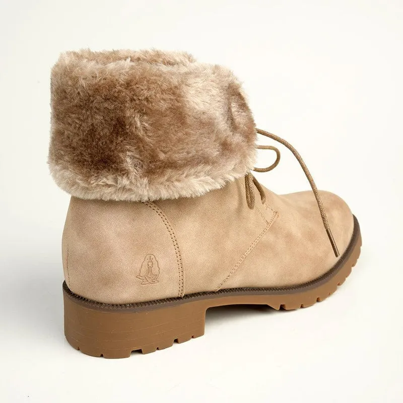 Soft Style by Hush Puppy Samira Fur Collar Boots - Taupe