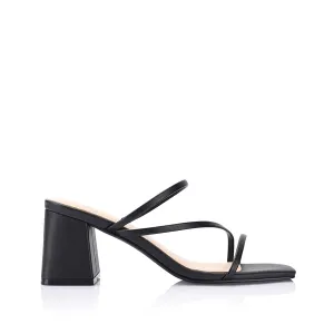 Stanford Block Heel Mules - Black