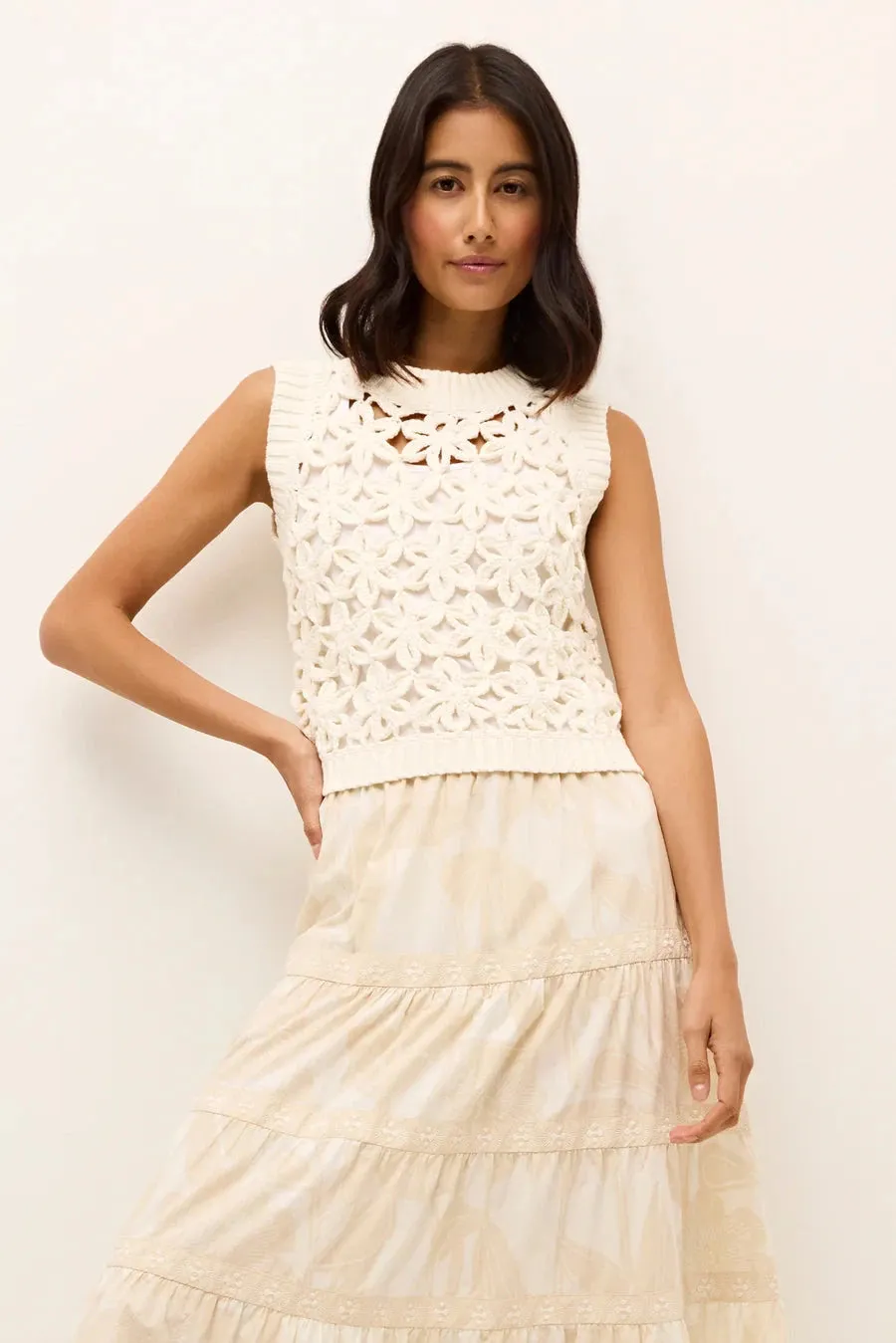 Thea Shell Top Ecru