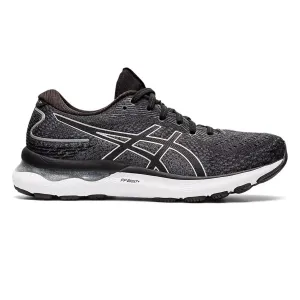 Womens ASICS GEL-Nimbus 24 (Wide) - Black / Pure Silver