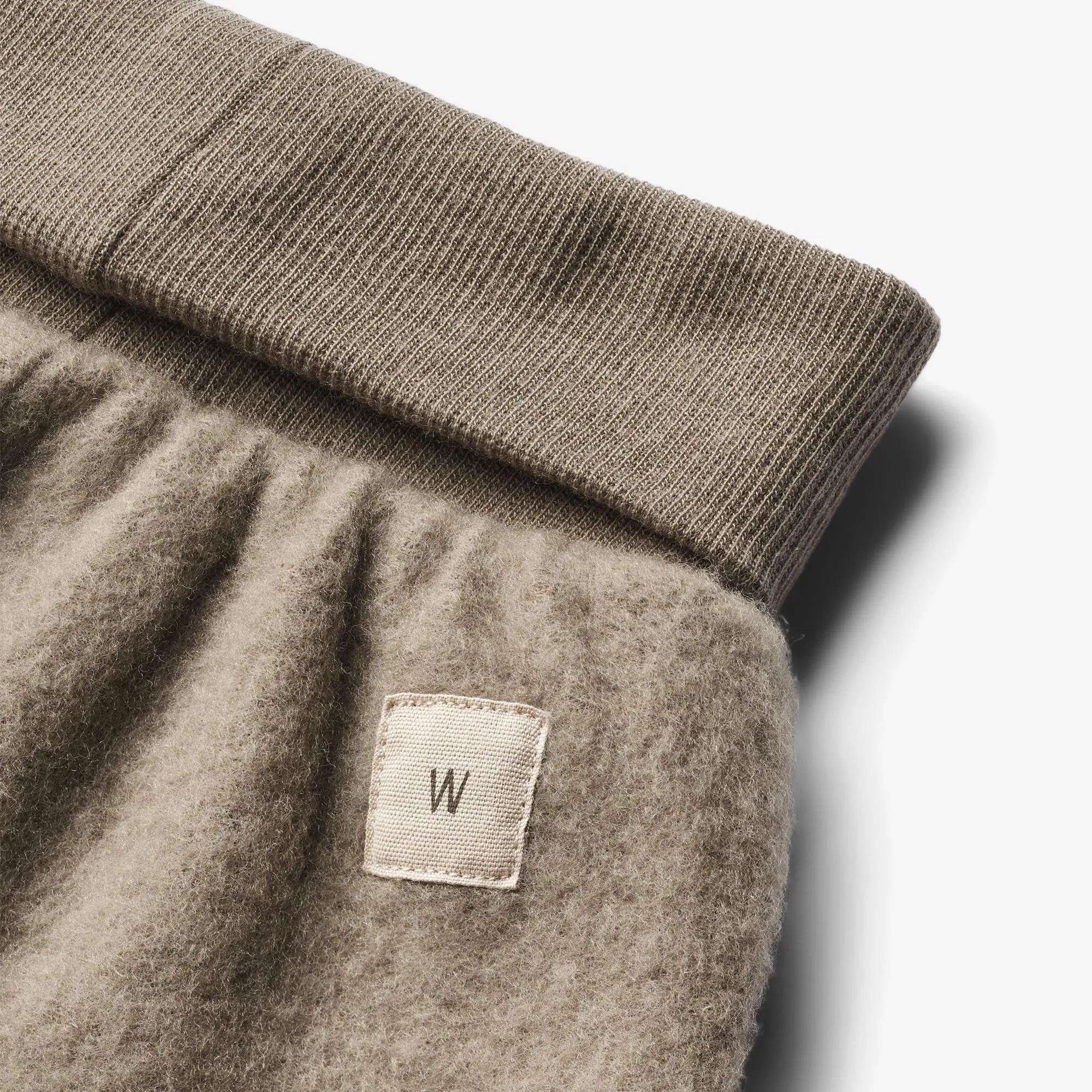 Wool Fleece Trousers | Baby - grey stone