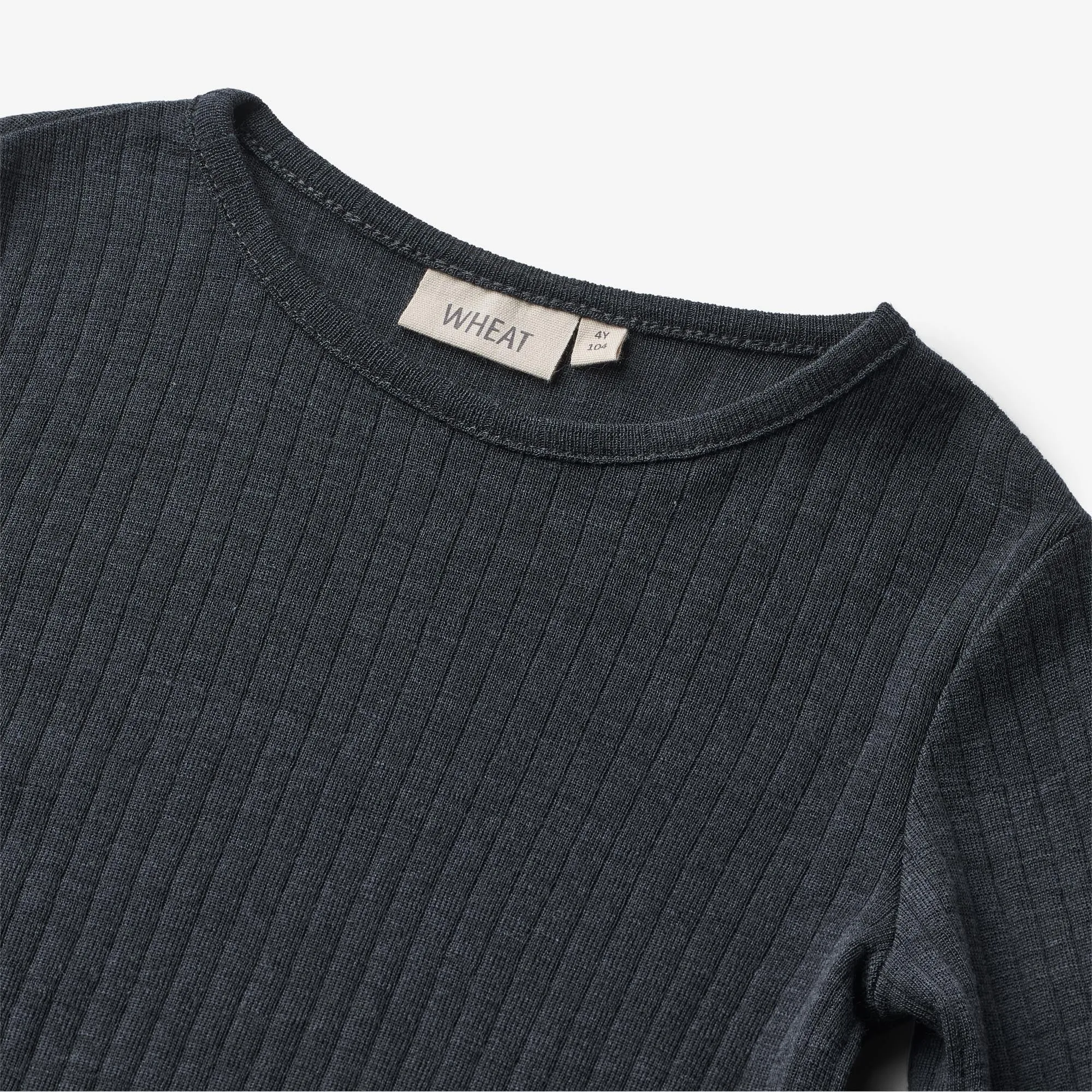 Wool Silk t-shirt L/S Alfie - navy