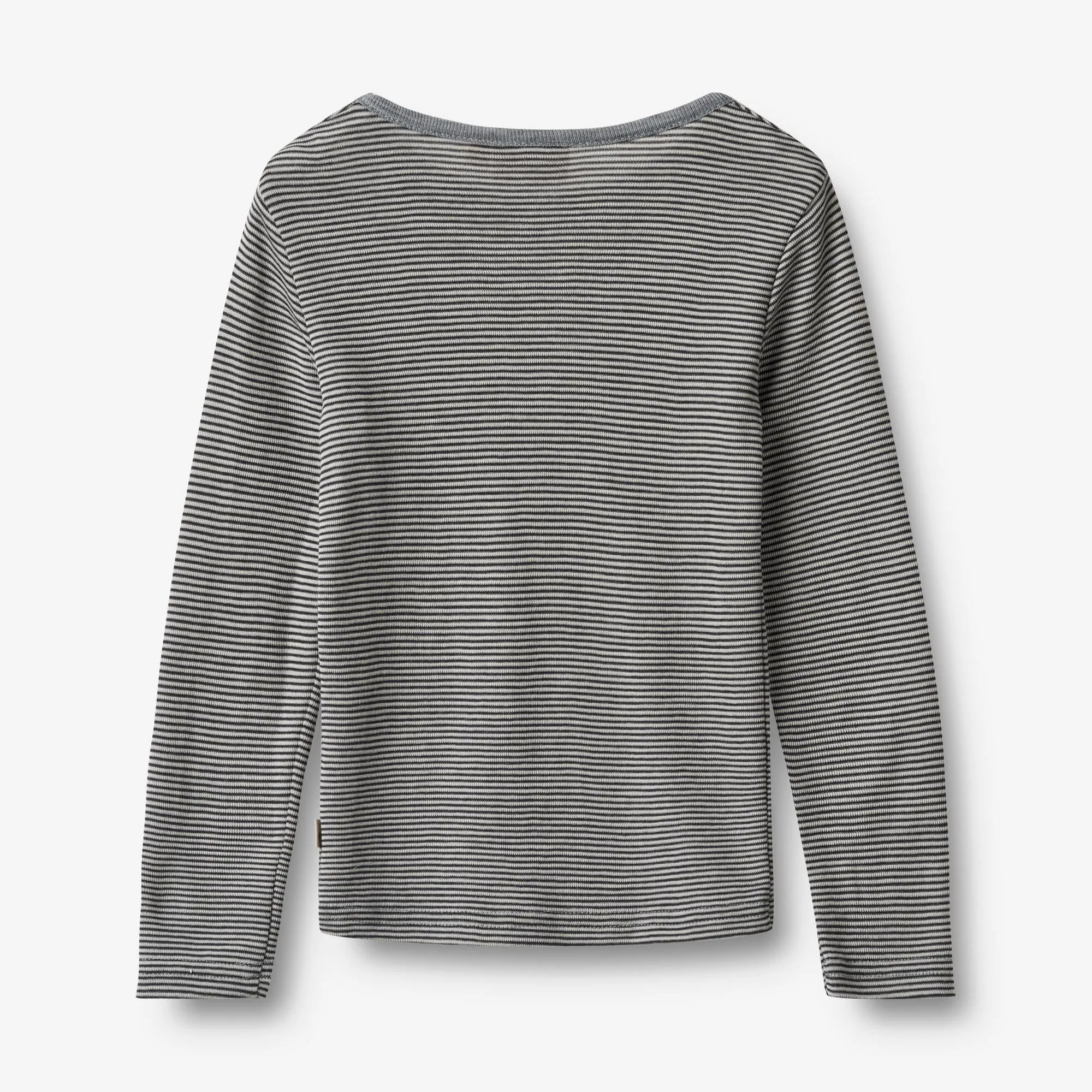 Wool T-Shirt L/S Alfie - navy stripe