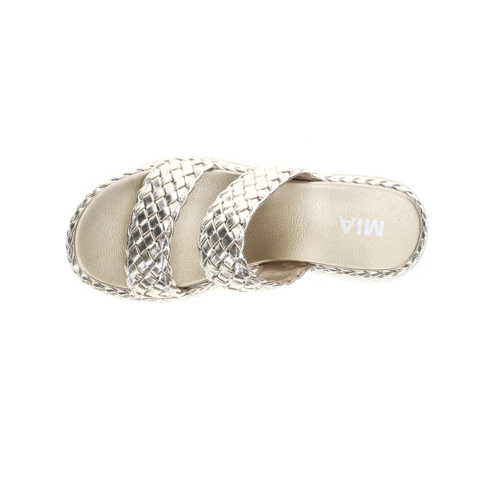 Yoshi Metallic Platform Wedge Sandals