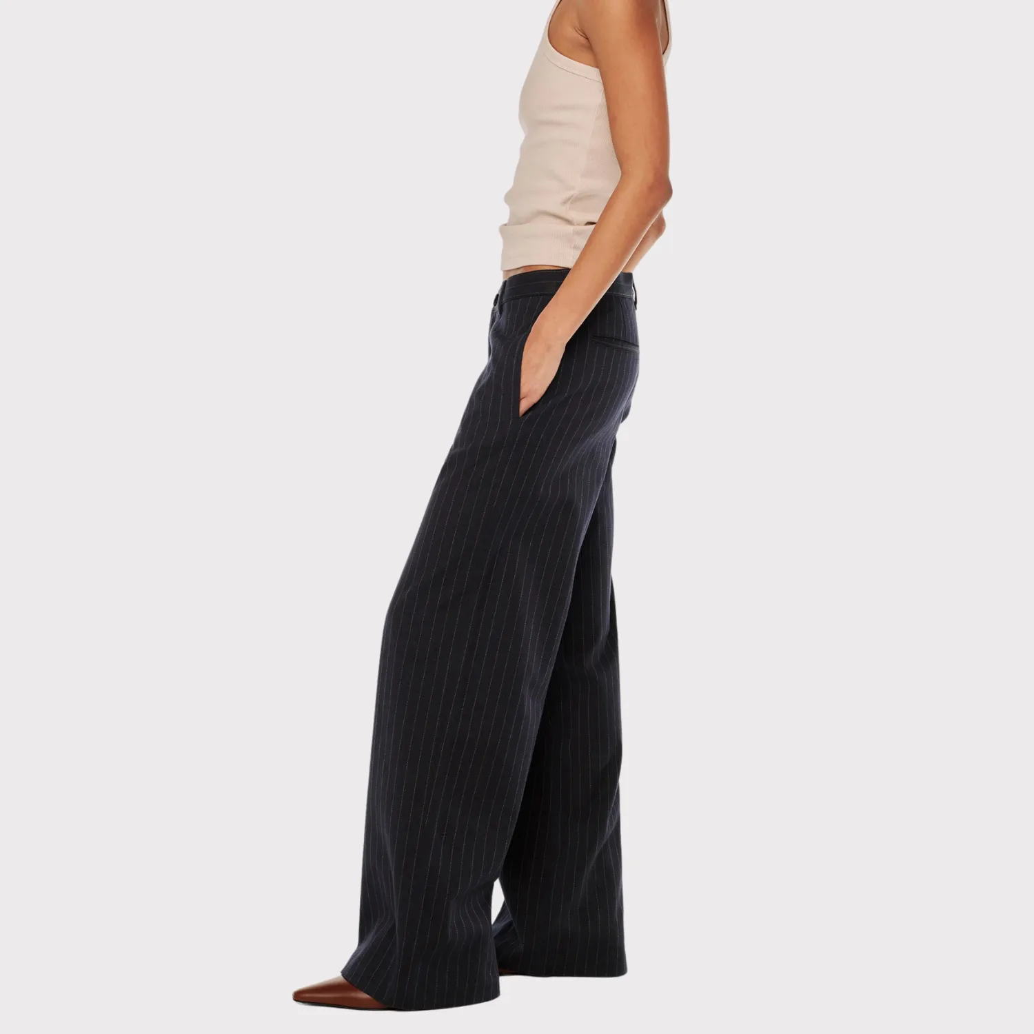 Zoie Wide Leg (Pinstripe)